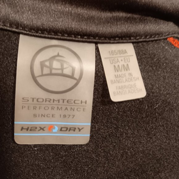 Stormtech Quarter Zip Pullover Sweater Fleece Lined Black Red Men's Size M NWOT - Picture 2 of 16